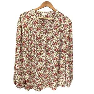Tamara‎ H. Romantic Floral Lightweight Popover Blouse, Size 1X Fairycore